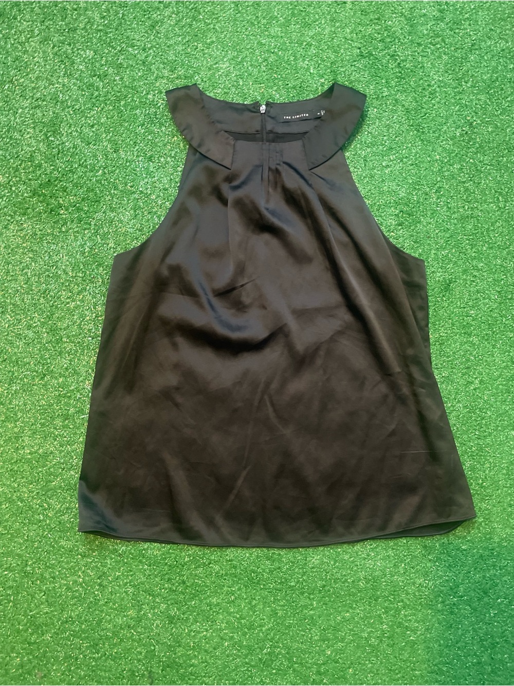 The Limited Black Ruffle-Neck Sleeveless Camisole